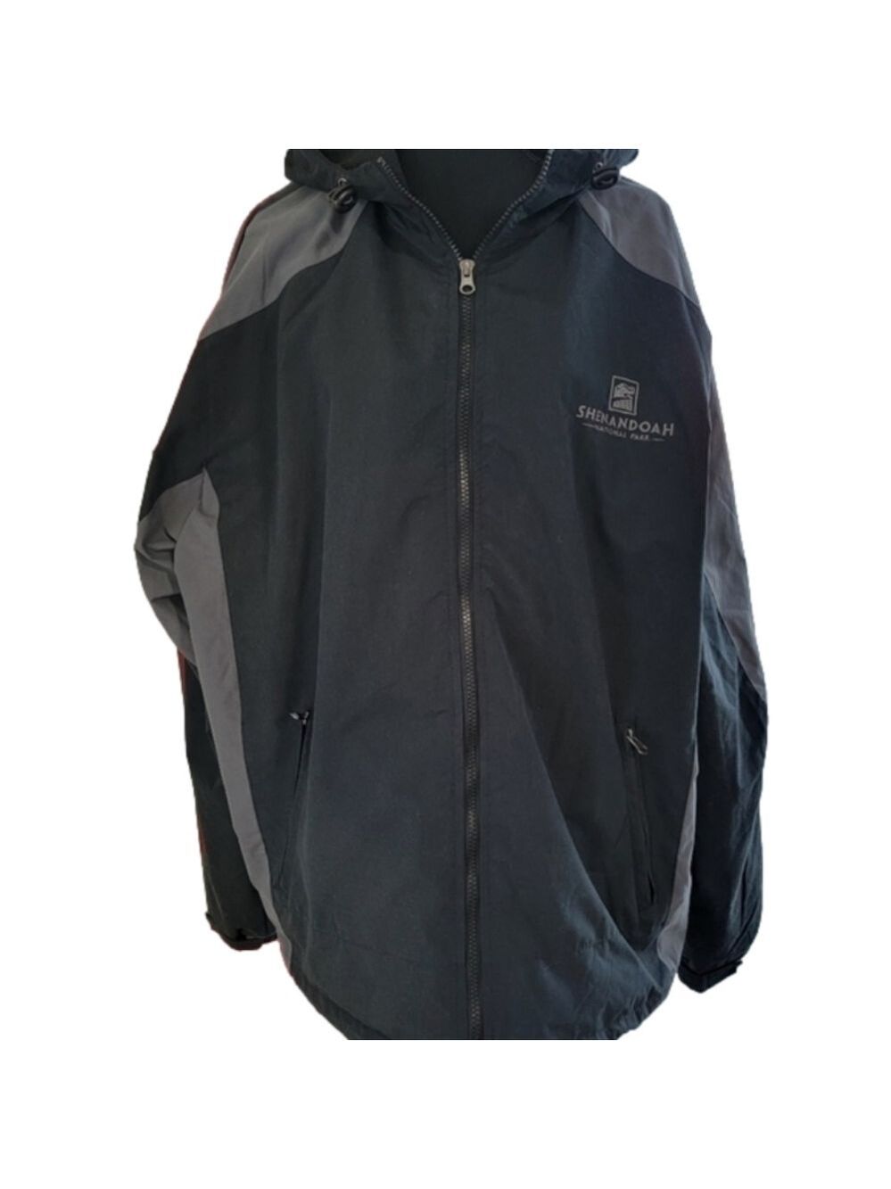 Shenandoah National Park Mens Arctic Image Hooded Weatherproof Jacket Size XXL